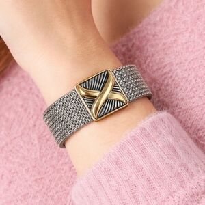 Bijoux Terner Two Tone Stainless Steel Cuff Bracelet NWT